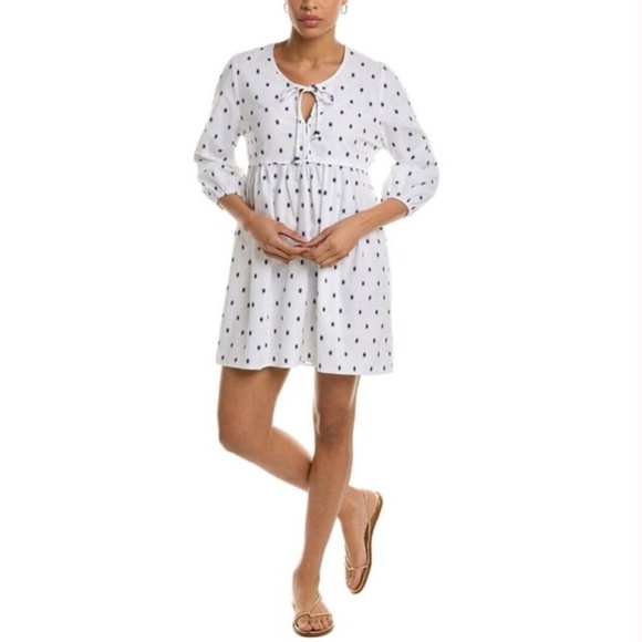 tyler boe Courtney Clip Dot A Line Mini Dress Sz S - Picture 1 of 9